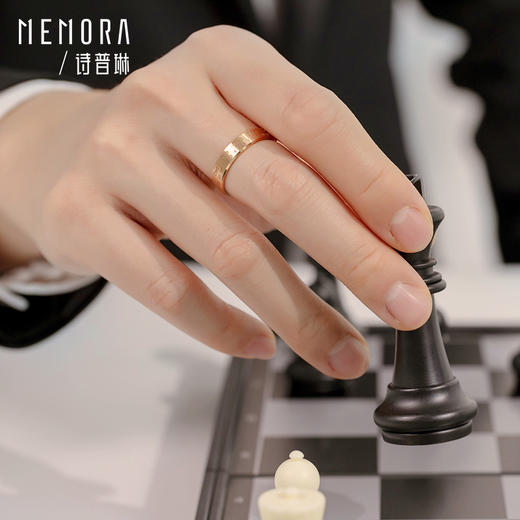 【方枪枪推荐】时光印记18K金澳洲镶钻石年轻女士男士情侣戒对戒DL0470/DL0013 商品图6