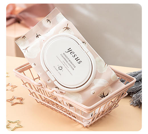 【柔软亲肤 一抹速卸】泰国YESUS花露卸妆湿巾 卸妆棉眼唇脸部温和无刺激 商品图4