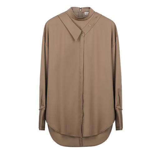 不对称假领圆领衬衫 商品图0