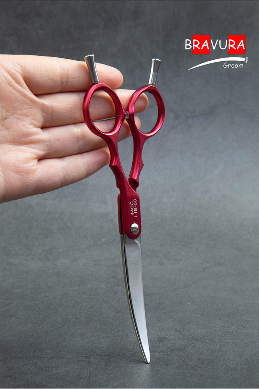 宠物剪刀开店套装二 美容直剪/弯剪/鱼骨剪/蓬蓬剪 意大利BRAVURAGROOM 宠物美容剪 商品图2