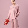 3楼 美标豆沙红双层棉纱女士可爱减龄舒适家居服83749 商品缩略图3