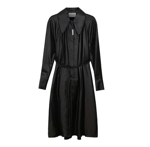 娃娃翻领垂褶连衣裙 商品图0