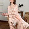 3楼 美标香槟色晨袍 重磅桑蚕丝蕾丝睡裙+睡袍 210185 商品缩略图2