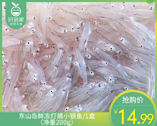 东山岛鲜冻灯捕小银鱼/1盒（约200g） 商品图0