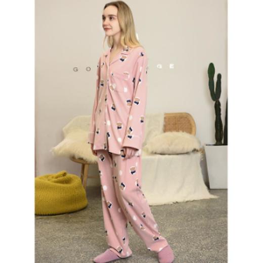 3楼 美标可爱小熊粉色全棉女士学生家居服89027 商品图2
