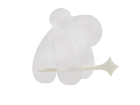 磨砂透明小雕像