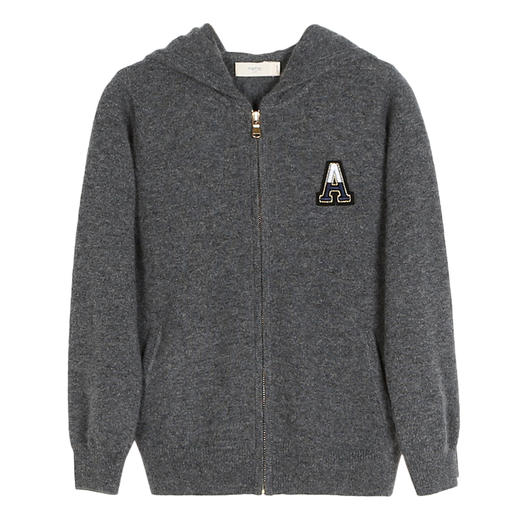 【纯羊绒连帽运动衫】羊绒世家童装21年秋冬100%山羊绒连帽运动针织开衫外套 商品图10