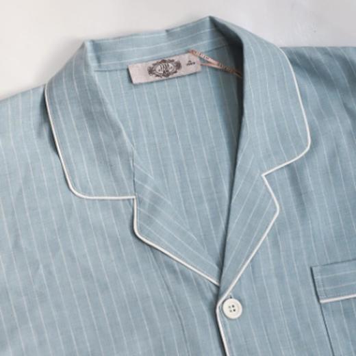 3楼 美标全棉天蓝竖条纹男士情侣款家居服 89101 商品图3