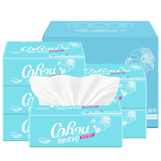 可心柔婴儿柔纸巾宝宝抽纸母婴专用保湿面巾纸120抽6包装面巾纸 商品图3