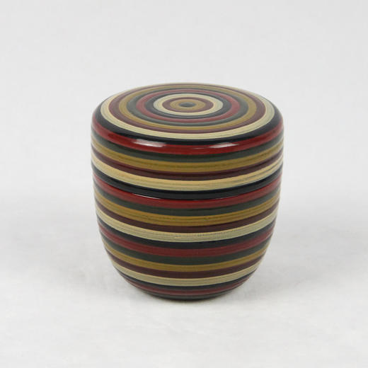 日本弦纹六色彩漆盒 商品图0