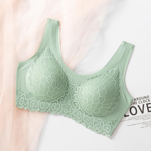 【让乳房自由呼吸】泰国QF俏妃乳胶蕾丝内衣 无钢圈可拆卸柔软舒适服帖 商品图5