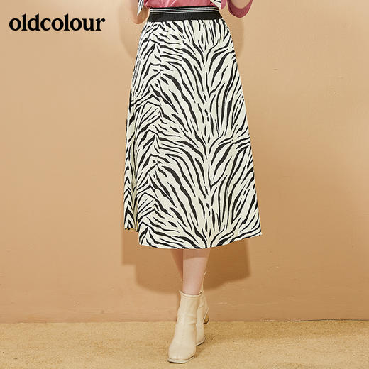oldcolour秋季商场同款斑马纹半身裙女N31063158 商品图0