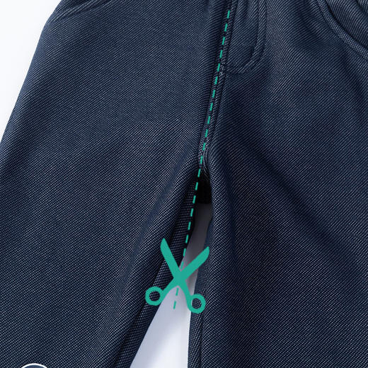 迪士尼米奇男童宝宝春秋保暖加绒仿牛仔长裤裤子 商品图5