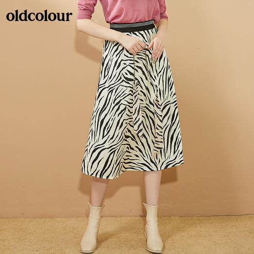 oldcolour秋季商场同款斑马纹半身裙女N31063158 商品图4