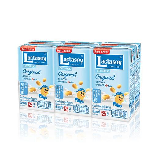 大狮 超高温处理黄豆乳原味豆奶调制豆奶 125ml*6盒/提 商品图0