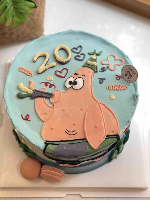 手绘派大星奶油蛋糕 下单前请仔细阅读商品详情 商品图1