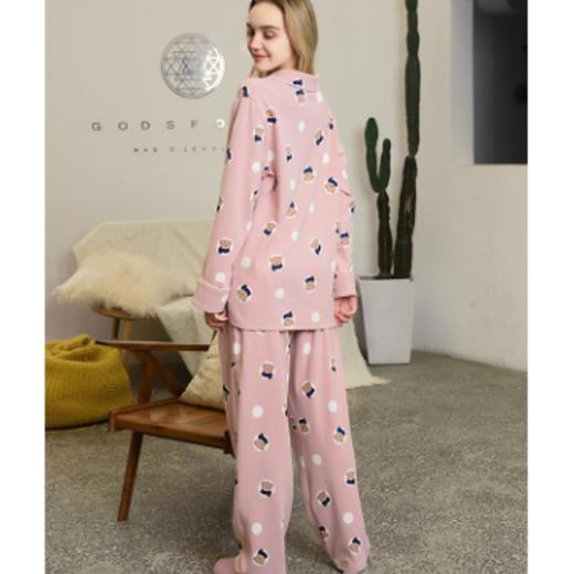 3楼 美标可爱小熊粉色全棉女士学生家居服89027 商品图3