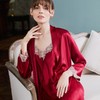3楼 美标婚庆重磅桑蚕丝蕾丝睡裙+睡袍 睡衣 210183【婚礼纪】 商品缩略图4