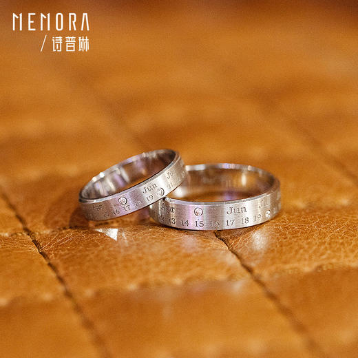 【方枪枪推荐】时光印记18K金澳洲镶钻石年轻女士男士情侣戒对戒DL0470/DL0013 商品图11