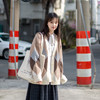 【服饰鞋包】慵懒风针织开衫女菱形格子外搭宽松上衣早秋毛衣外套女装 商品缩略图1