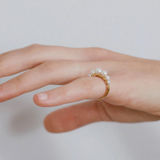 北京仓｜BEATRIZ PALACIOS-Pearls-7颗天然淡水珍珠 戒指 [西班牙设计师] 商品图0