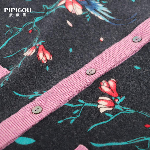 皮皮狗女式圆领印花开衫82451915 商品图4