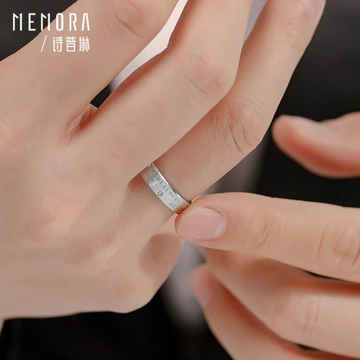 【方枪枪推荐】时光印记18K金澳洲镶钻石年轻女士男士情侣戒对戒DL0470/DL0013 商品图7