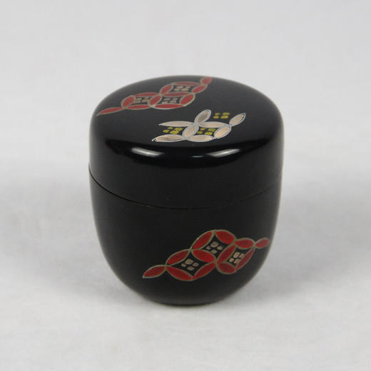 日本彩绘金钱纹黑漆盒 商品图0