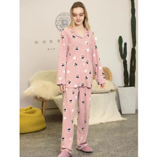 3楼 美标可爱小熊粉色全棉女士学生家居服89027 商品图4
