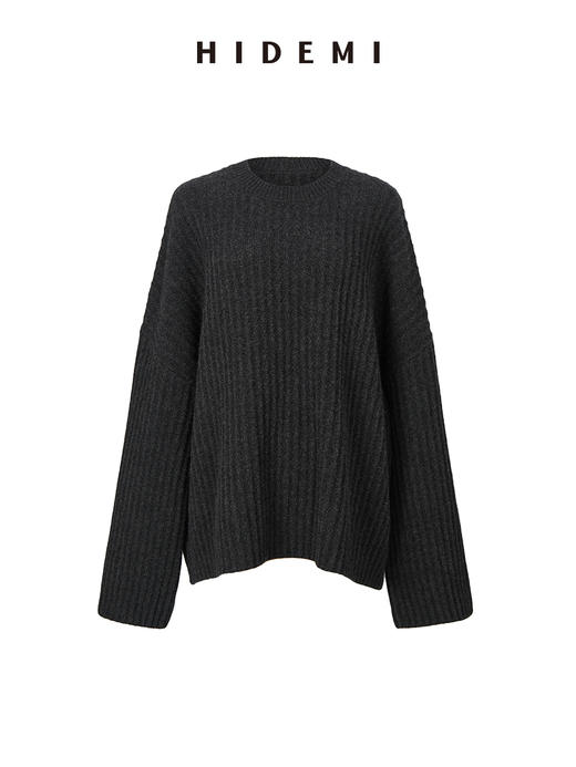HIDEMI 美利奴羊毛厚款粗针套装 毛衣/半身裙 商品图5