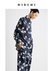 HIDEMI 艺术感手绘蓝白缎面印花自在套装 衬衫/长裤 商品缩略图4