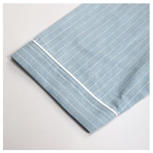 3楼 美标全棉天蓝竖条纹男士情侣款家居服 89101 商品图4