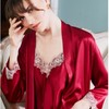 3楼 美标婚庆重磅桑蚕丝蕾丝睡裙+睡袍 睡衣 210183【婚礼纪】 商品缩略图7