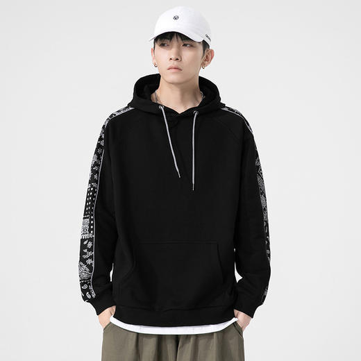 【男士卫衣】秋冬季新款欧美潮牌印花连帽衫卫衣男装宽松休闲外套 商品图1