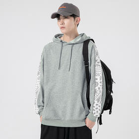 【男士卫衣】秋冬季新款欧美潮牌印花连帽衫卫衣男装宽松休闲外套