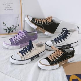 【服饰鞋包】帆布鞋女春夏新款韩版ulzzang百搭透气平底饼干鞋子学生板鞋