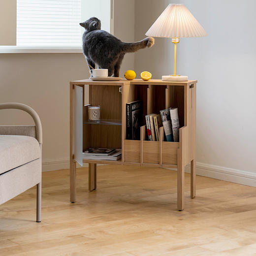 吱音洞见柜 北欧轻奢实木书柜 商品图2