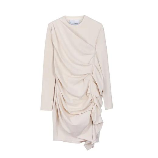 垂坠褶皱针织连衣裙 商品图0