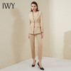 IWY/卡其色西装西服马甲套装女英伦风高端职业正装通勤ol轻熟气质 213121C1+P1+C6 商品缩略图4