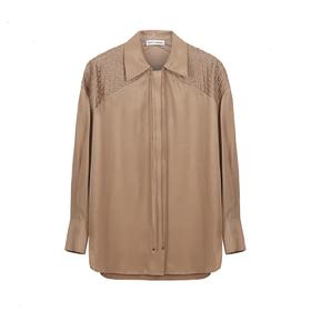 肩部刺绣装饰衬衫