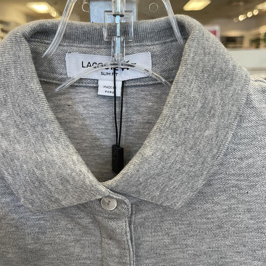  Lacoste/拉科斯特 女士夏季新款修身纯色五分袖隐藏扣POLO衫 商品图3