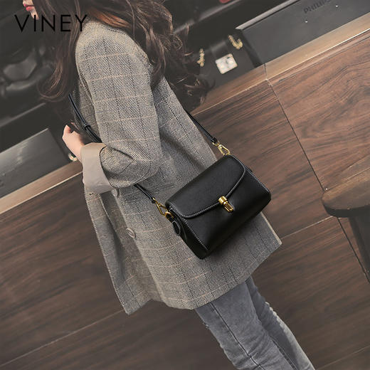 【细腻小牛皮材质】小包包包女2021新款女包斜挎包2020百搭小包Z皮单肩小方包潮 商品图4