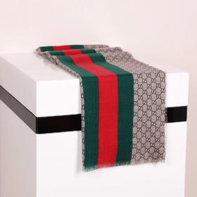 价值3250！真货！G家2020新款羊毛双G印花红绿织带披肩围巾70cm*200cm 男女同款 柔软舒适 低调奢华 春秋冬三季可用 百搭不过时