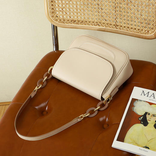 【时髦复古马鞍包】小包包2021新款潮臻皮女包单肩斜挎包夏季百搭感腋下包马鞍包 商品图8