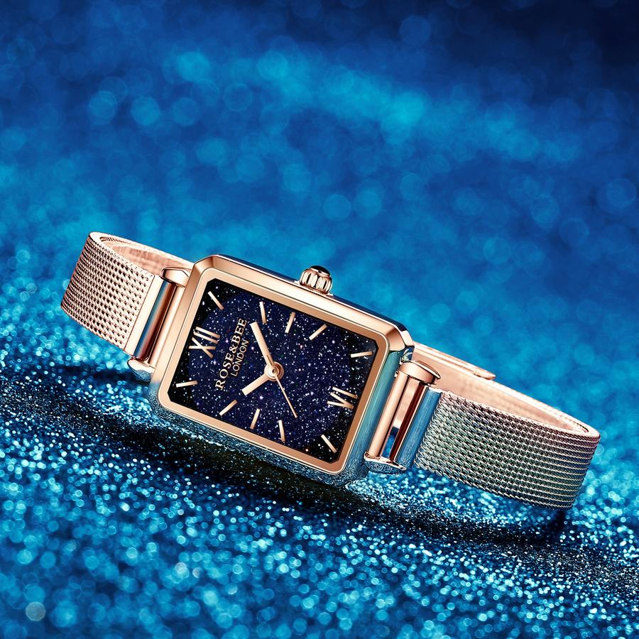 【限时下单即送价值399手镯】rose&bee复古腕表,轻奢时尚腕表皮带钢带