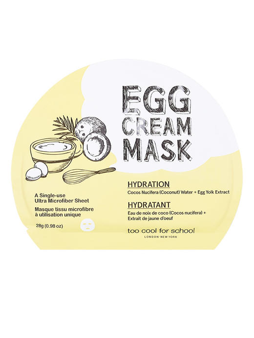 【YZ】Barpa韩国too cool for school涂酷EGG鸡蛋面膜补水保湿嫩滑 商品图0