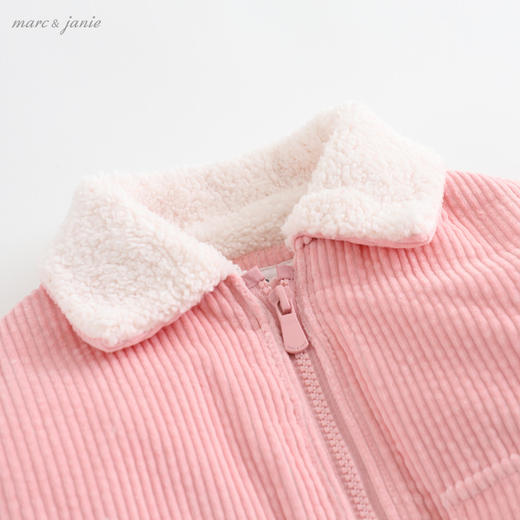 【反季清仓】马克珍妮宝宝冬装 女童加绒灯芯绒外套 儿童上衣213080 商品图4