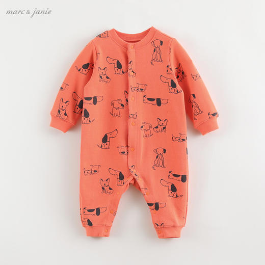 马克珍妮新款秋装 男女宝宝满版印花连体衣 婴儿爬服213025 商品图2