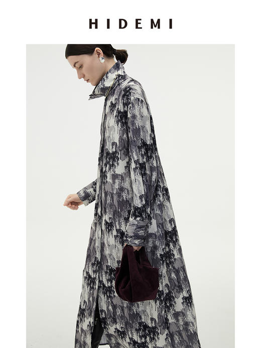 HIDEMI 酒红色麂皮行囊系列小号/饺子包 商品图9