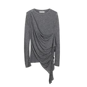 垂坠褶皱针织上衣